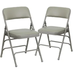 Flash Furniture HERCULES Series Metal Folding Chairs With Padded Seats | Set Of 2 Black Metal Folding Chairs -Flash Furniture GUEST 1d994e10 dff9 4555 b2b9 f989a8b4c8e3
