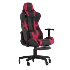 Flash Furniture X30 Gaming Chair Racing Computer Chair With Reclining Back, Slide-Out Footrest, And Transparent Roller Wheels -Flash Furniture GUEST 1dbfe79b a653 4372 8b1f c65b672fa925