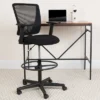 Flash Furniture Ergonomic Mid-Back Mesh Drafting Chair With Black Fabric Seat, Adjustable Foot Ring And Adjustable Arms -Flash Furniture GUEST 1e46345e a757 400a bb58 8b7e6c480c06