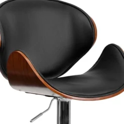 Flash Furniture Bentwood Adjustable Height Barstool With Curved Vinyl Seat And Back -Flash Furniture GUEST 1e511251 6eeb 4754 84d6 414d100da3dc