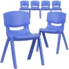 Flash Furniture 6 Pack Plastic Stackable School Chair With 13.25" Seat Height -Flash Furniture GUEST 1e581748 cece 42d4 9c7a ebca85e57631