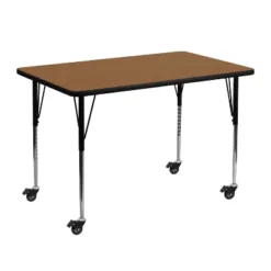 Flash Furniture Mobile 30''W X 48''L Rectangular Thermal Laminate Activity Table - Standard Height Adjustable Legs -Flash Furniture GUEST 1e7a708c e0c6 4934 9999 26034af487b6