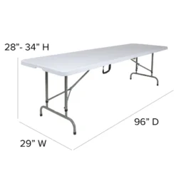 Flash Furniture 8-Foot Height Adjustable Bi-Fold Granite White Plastic Banquet And Event Folding Table With Carrying Handle 10 Flash Furniture 8-Foot Height Adjustable Bi-Fold Granite White Plastic Banquet And Event Folding Table With Carrying Handle -Flash Furniture GUEST 1f1aba2f 8150 47c8 a8a7 5bf2aedf1b2f
