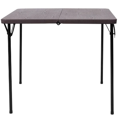 Flash Furniture 2.83-Foot Square Bi-Fold Plastic Folding Table With Carrying Handle 10 Flash Furniture 2.83-Foot Square Bi-Fold Plastic Folding Table With Carrying Handle - Image 8