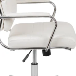 Flash Furniture Hansel High Back White LeatherSoft Contemporary Panel Executive Swivel Office Chair -Flash Furniture GUEST 1f77ae01 d3c8 4105 96a8 0a83f99152e9