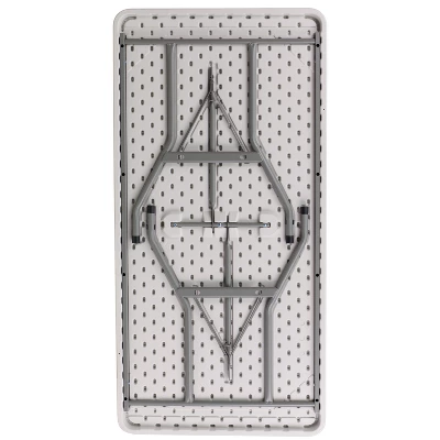 Flash Furniture 5-Foot Granite White Plastic Folding Table 6 Flash Furniture 5-Foot Granite White Plastic Folding Table - Image 4