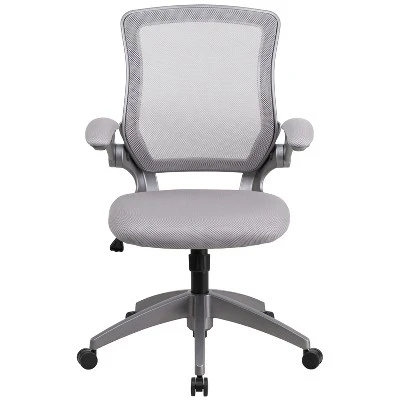 Flash Furniture Mid-Back Mesh Swivel Ergonomic Task Office Chair With Gray Frame And Flip-Up Arms 10 Flash Furniture Mid-Back Mesh Swivel Ergonomic Task Office Chair With Gray Frame And Flip-Up Arms - Image 8
