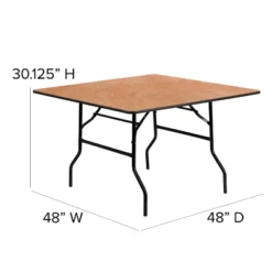 Flash Furniture 4-Foot Square Wood Folding Banquet Table -Flash Furniture GUEST 204f1f10 0551 4fe1 b0ad 1cb0c1863e8a