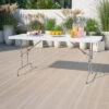 Flash Furniture 6-Foot Height Adjustable Granite White Plastic Folding Table -Flash Furniture GUEST 20d9193f b9fa 4197 b5d8 a218567d16b8