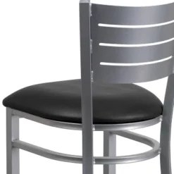 Flash Furniture Silver Slat Back Metal Restaurant Barstool -Flash Furniture GUEST 216b1eb2 8396 45e4 8bab cccd86babb1a