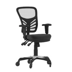 Flash Furniture Nicholas Mid-Back Multifunction Executive Swivel Ergonomic Office Chair With Adjustable Arms And Transparent Roller Wheels -Flash Furniture GUEST 21b969d3 7d24 41a5 acca 27a8488ea637