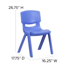 Flash Furniture 4 Pack Blue Plastic Stackable School Chair With 15.5'' Seat Height 13 Flash Furniture 4 Pack Blue Plastic Stackable School Chair With 15.5'' Seat Height -Flash Furniture GUEST 22273ccc dc2f 4268 934d 92145e353b98
