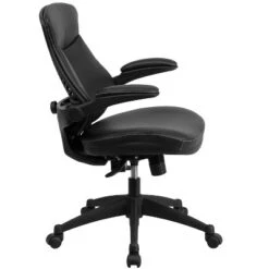 Flash Furniture Kale Mid-Back Black LeatherSoft Executive Swivel Ergonomic Office Chair With Back Angle Adjustment And Flip-Up Arms -Flash Furniture GUEST 22494865 9217 4503 aa61 0a5426338a13