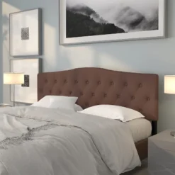 Flash Furniture Cambridge Arched Button Tufted Upholstered Headboard