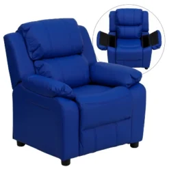 Flash Furniture Deluxe Padded Contemporary Kids Recliner With Storage Arms -Flash Furniture GUEST 22cfb621 281b 49d0 b9ea f1803243cf8e