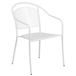 Flash Furniture Commercial Grade Indoor-Outdoor Steel Patio Arm Chair With Round Back -Flash Furniture GUEST 2330d12f 4c08 4297 88d8 122d97b688e3