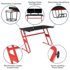 Flash Furniture Gaming Ergonomic Desk With Cup Holder And Headphone Hook 20 Flash Furniture Gaming Ergonomic Desk With Cup Holder And Headphone Hook -Flash Furniture GUEST 23dfaae5 f375 4128 91b9 6dfbc3b6e13e