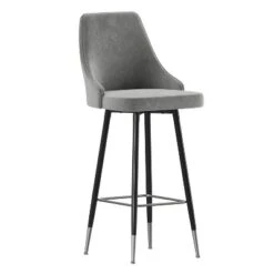 Flash Furniture Shelly Set Of 2 Commercial LeatherSoft Bar Height Stools With Solid Black Metal Frames And Chrome Accented Feet And Footrests -Flash Furniture GUEST 2423c995 a960 411c 8114 cc4ec64b5c5b