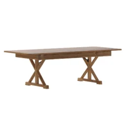 Flash Furniture HERCULES 8' X 40" Rectangular Solid Pine Folding Farm Table With X Legs -Flash Furniture GUEST 24746d90 402f 429d b21b f20cd59d9cd9