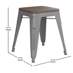 Flash Furniture 18" Backless Table Height Stool With Wooden Seat, Stackable Metal Indoor Dining Stool, Commercial Grade - Set Of 4 19 Flash Furniture 18" Backless Table Height Stool With Wooden Seat, Stackable Metal Indoor Dining Stool, Commercial Grade - Set Of 4 -Flash Furniture GUEST 24beff3e 500b 438a 90f3 b61ad6f6c28c