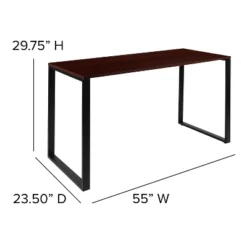 Flash Furniture Modern Commercial Grade Desk Industrial Style Computer Desk Sturdy Home Office Desk - 55" Length -Flash Furniture GUEST 25c8ec82 0559 4dc1 86f9 88bb56b632b6
