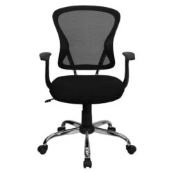 Swivel Task Chair Chrome Black Mesh - Flash Furniture -Flash Furniture GUEST 25ec1ece 819a 45ae 9aca 7366e5df6d40