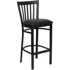 Flash Furniture Black School House Back Metal Restaurant Barstool -Flash Furniture GUEST 25ed42b3 ddad 467b afd9 9f18d0151a21