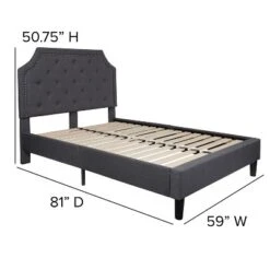 Flash Furniture Brighton Arched Tufted Upholstered Platform Bed -Flash Furniture GUEST 26085441 bb66 4cb7 a9d2 adcf94aeb00f