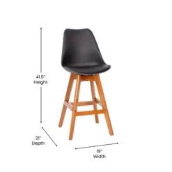 Flash Furniture Dana Set Of 2 Commercial Grade Modern Counter Stools With Cushioned Seat And Wooden Frame -Flash Furniture GUEST 267335e6 2f22 40ce 81d0 76064a88edae