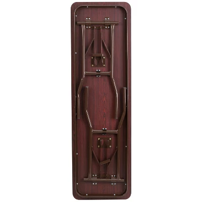 Flash Furniture 5-Foot High Pressure Mahogany Laminate Folding Training Table 4 Flash Furniture 5-Foot High Pressure Mahogany Laminate Folding Training Table - Image 2