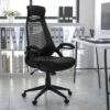 Flash Furniture Ivan High Back Black Mesh Executive Swivel Office Chair With Flip-Up Arms -Flash Furniture GUEST 26de9457 a524 4483 8f3a 12db2b05f6a1