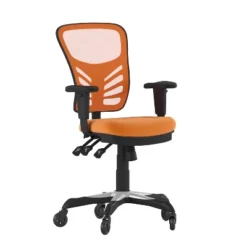 Flash Furniture Nicholas Mid-Back Multifunction Executive Swivel Ergonomic Office Chair With Adjustable Arms And Transparent Roller Wheels -Flash Furniture GUEST 26e0ebcf 93de 4745 a62f 51a6568ecbe1