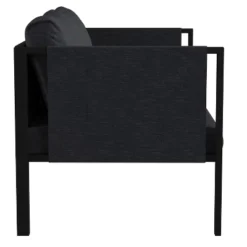 Flash Furniture Lea Indoor/Outdoor Loveseat With Cushions - Modern Steel Framed Chair With Storage Pockets -Flash Furniture GUEST 273608eb 8130 47c9 9d2c 23ac8be07fdc