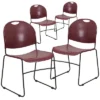 Flash Furniture 4 Pack HERCULES Series 880 Lb. Capacity Ultra-Compact Stack Chair With Metal Frame -Flash Furniture GUEST 27870f3c c935 430f 8331 081ce3478f53