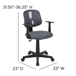 Flash Furniture Flash Fundamentals Mid-Back Mesh Swivel Task Office Chair With Pivot Back And Arms -Flash Furniture GUEST 27b441e8 0a01 4418 a34d e453e27eb4bb