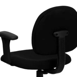 Flash Furniture Wayne Mid-Back Black Fabric Swivel Task Office Chair With Adjustable Arms -Flash Furniture GUEST 283ec1d1 16f4 4d4f a560 613b8c6e40b4