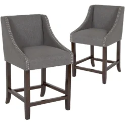 Flash Furniture Carmel Series 24" High Transitional Wood Counter Height Stool With Accent Nail Trim, Set Of 2 33 Flash Furniture Carmel Series 24" High Transitional Wood Counter Height Stool With Accent Nail Trim, Set Of 2 -Flash Furniture GUEST 284f2f0d 5956 4ce9 a84d cb18150ad4ed