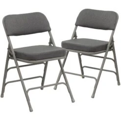 Flash Furniture 2 Pack HERCULES Series Premium Curved Triple Braced & Double Hinged Fabric Upholstered Metal Folding Chair -Flash Furniture GUEST 28ccaa1f 1a41 416b 8fd4 54bb9658d996