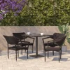Flash Furniture Jace Set Of 4 Commercial Grade Stacking Patio Chairs, All Weather PE Rattan Wicker Patio Dining Chairs -Flash Furniture GUEST 291ad577 d1f0 417a 9749 a9a736133b11