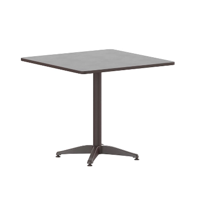 Flash Furniture Mellie 31.5'' Square Aluminum Indoor-Outdoor Table With Base 13 Flash Furniture Mellie 31.5'' Square Aluminum Indoor-Outdoor Table With Base - Image 11