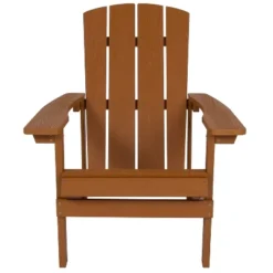 Flash Furniture Set Of 2 Charlestown All-Weather Poly Resin Wood Adirondack Chairs -Flash Furniture GUEST 2a4c7222 6742 4456 80c4 089473a92f0e