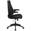 Designer Mesh High Back Executive Swivel Ergonomic Office Chair With Flip Up Arms Black - Flash Furniture -Flash Furniture GUEST 2a7991eb 90e2 4523 9571 695c6220a5e2