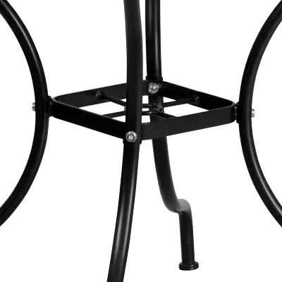 Flash Furniture Oia Commercial Grade 35.5" Square Indoor-Outdoor Steel Patio Table Set With 4 Round Back Chairs 9 Flash Furniture Oia Commercial Grade 35.5" Square Indoor-Outdoor Steel Patio Table Set With 4 Round Back Chairs - Image 7