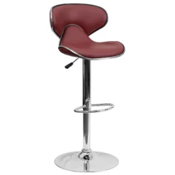 Flash Furniture Contemporary Cozy Mid-Back Vinyl Adjustable Height Barstool With Chrome Base 24 Flash Furniture Contemporary Cozy Mid-Back Vinyl Adjustable Height Barstool With Chrome Base -Flash Furniture GUEST 2c1c8a17 ae6d 43d7 9058 1eae69e12019