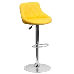 Flash Furniture Contemporary Vinyl Bucket Seat Adjustable Height Barstool With Diamond Pattern Back And Chrome Base -Flash Furniture GUEST 2c21d9b8 8164 4cf4 99d2 4e8e8469273b