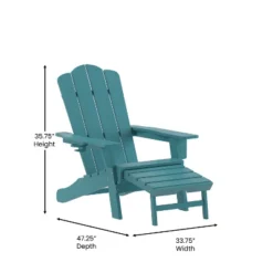 Flash Furniture Newport HDPE Adirondack Chair With Cup Holder And Pull Out Ottoman, All-Weather HDPE Indoor/Outdoor Lounge Chair 20 Flash Furniture Newport HDPE Adirondack Chair With Cup Holder And Pull Out Ottoman, All-Weather HDPE Indoor/Outdoor Lounge Chair -Flash Furniture GUEST 2cb48d5d b116 4063 bc58 ef1effa6dfec