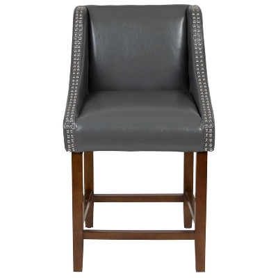 Flash Furniture Carmel Series 24" High Transitional Wood Counter Height Stool With Accent Nail Trim, Set Of 2 13 Flash Furniture Carmel Series 24" High Transitional Wood Counter Height Stool With Accent Nail Trim, Set Of 2 - Image 11