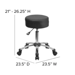 Flash Furniture Medical Ergonomic Stool With Chrome Base -Flash Furniture GUEST 2e44b148 00b2 4754 b42f c02f4bde401c