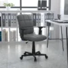 Flash Furniture Mid-Back Gray Quilted Vinyl Swivel Task Office Chair With Arms -Flash Furniture GUEST 2e9490b4 a7fc 45ac 9398 6b68441d0294