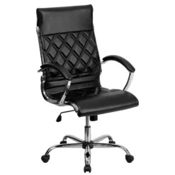 Flash Furniture High Back Designer Quilted LeatherSoft Executive Swivel Office Chair With Chrome Base And Arms -Flash Furniture GUEST 2f4804b2 be82 424b 9c61 9b063e9acef9